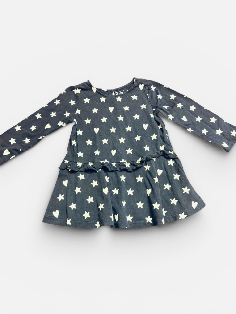 GAP Toddler Navy Peplum Top with White Heart and Star Print